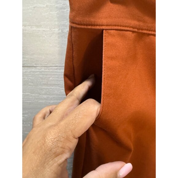 Ann Taylor Factory Womens Rust Orange Pants Size 6 With Side Button Detail & Poc - Picture 11 of 12